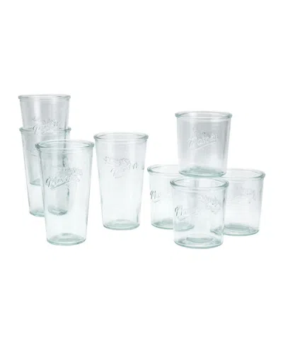 Mason Craft & More 8 Pieceglass Tumbler Set In Clear