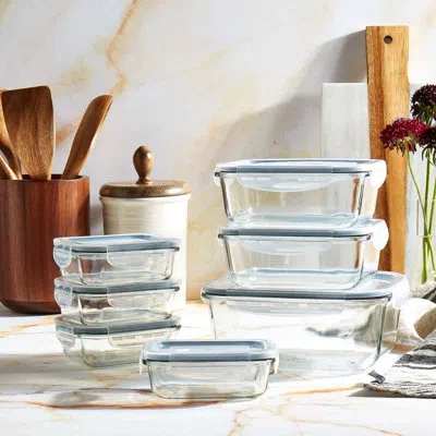 Mason Craft & More Vintage Storage Jars 7 Container Food Set In Black;clear