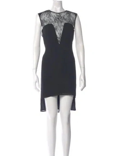 Pre-owned Mason Crew Neck Knee-length Dress In Gray