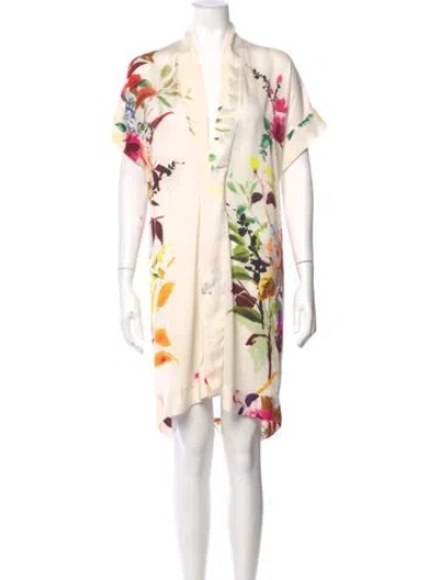 Pre-owned Mason Floral Print Knee-length Dress In Neutral