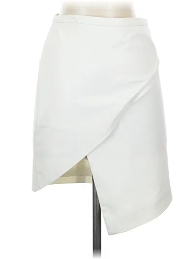 Pre-owned Mason Formal Skirt In White