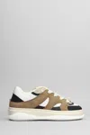 MASON GARMENTS VENICE SNEAKERS IN BROWN SUEDE AND FABRIC
