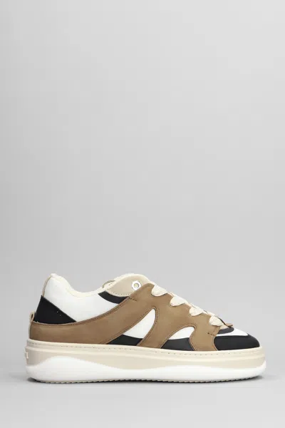 Mason Garments Venice Trainers In Brown Suede And Fabric