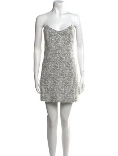 Pre-owned Mason Lace Pattern Mini Dress In Multi