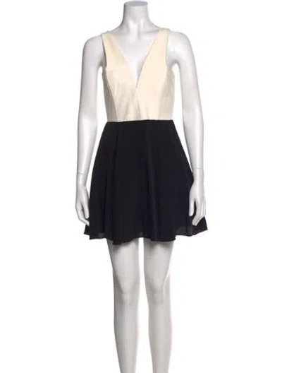 Pre-owned Mason Lambskin Mini Dress In Black