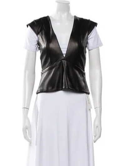 Pre-owned Mason Lambskin Vest In Black