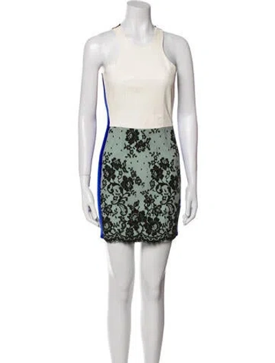 Pre-owned Mason Leather Mini Dress In Black