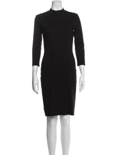 Pre-owned Mason Mock Neck Knee-length Dress In Blue