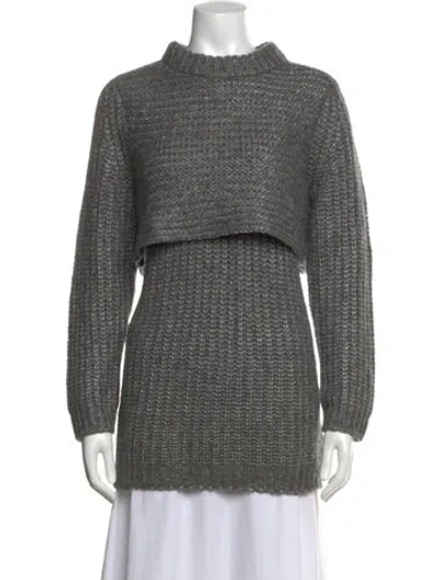 Pre-owned Mason Mock Neck Sweater W/ Tags In Grey