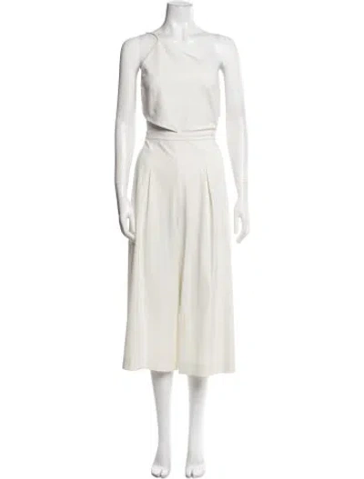 Pre-owned Mason One-shoulder Jumpsuit In Neutral