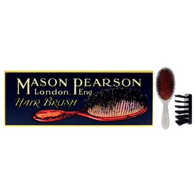 Mason Pearson Extra Small Pure Bristle Brush - B2 Ivory By  For Unisex - 2 Pc Hair Brush, Cleaning Br In White