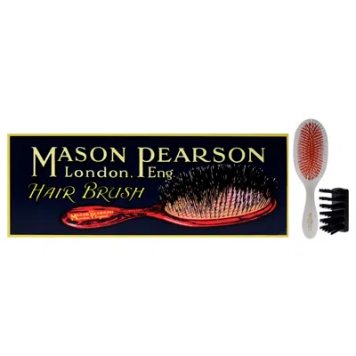 Mason Pearson Handy Nylon Brush - N3 Ivory By  For Unisex - 2 Pc Hair Brush, Cleaning Brush In White