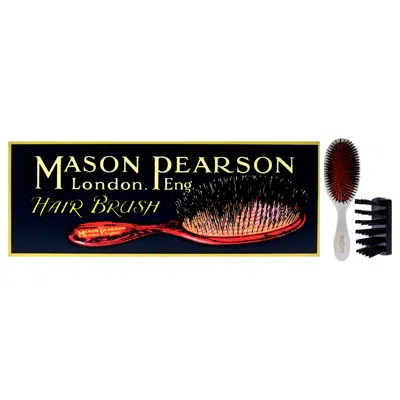 Mason Pearson Handy Pure Bristle Brush - B3 Ivory By  For Unisex - 2 Pc Hair Brush, Cleaning Brush In White