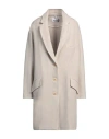 Mason's Woman Coat Cream Size 4 Virgin Wool, Polyamide In White