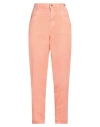 Mason's Woman Jeans Apricot Size 28 Cotton, Elastane In Orange