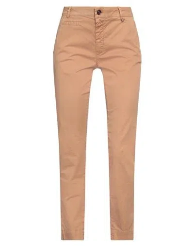 Mason's Woman Pants Camel Size 8 Cotton, Elastane