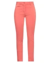 Mason's Woman Pants Coral Size 6 Cotton, Polyester, Elastane In Red