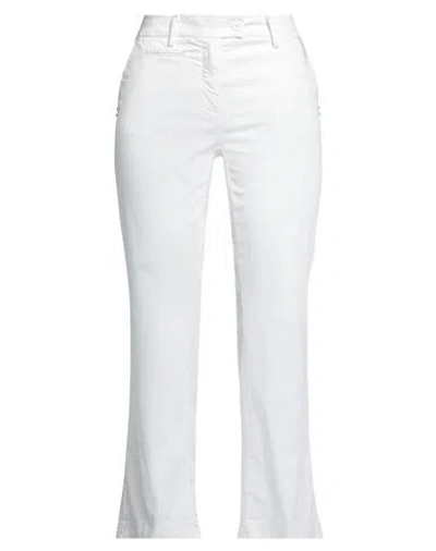 Mason's Woman Pants Cream Size 12 Cotton, Polyamide, Elastane In White