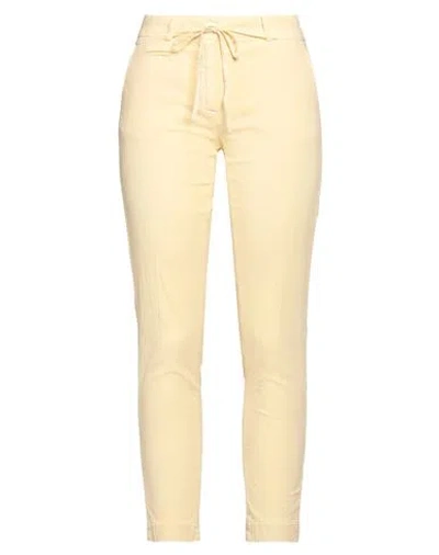 Mason's Woman Pants Pastel Yellow Size 12 Cotton, Elastane In Grey