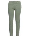 Mason's Woman Pants Military Green Size 2 Cotton, Elastane