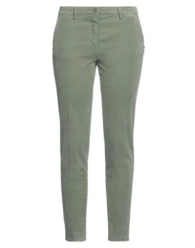Mason's Woman Pants Military Green Size 2 Cotton, Elastane