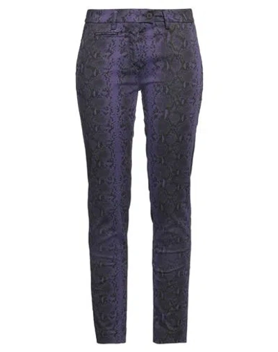 Mason's Woman Pants Purple Size 4 Cotton, Elastane