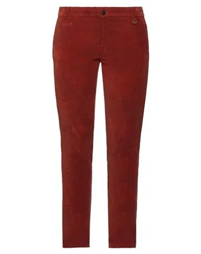 Mason's Woman Pants Rust Size 10 Cotton, Elastane In Red
