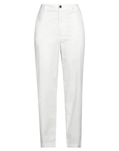 Mason's Woman Pants White Size 10 Lyocell, Cotton, Elastane