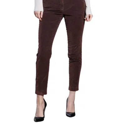 Mason's New York Washed Velvet Pant In Brown