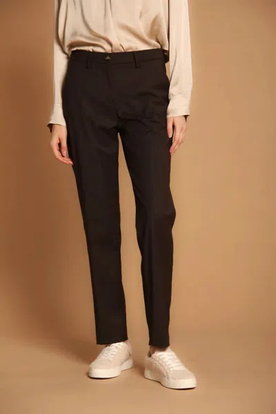 Mason's New York Women's Chino Pants In Wool Regular Fit In Brown