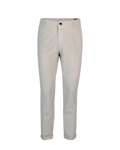 Mason's Osaka Trousers In Cream Velvet In Vbe061 020panna