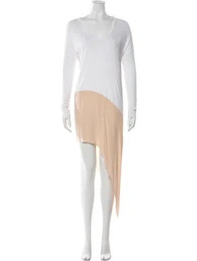Pre-owned Mason Scoop Neck Mini Dress In Neutral