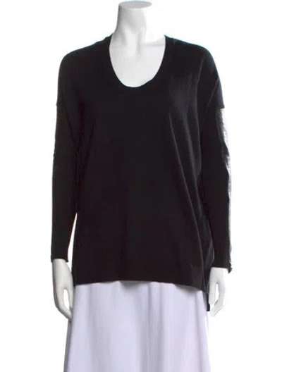 Pre-owned Mason Scoop Neck Sweater In Black