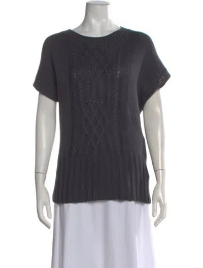 Pre-owned Mason Silk Crew Neck Sweater In Grey