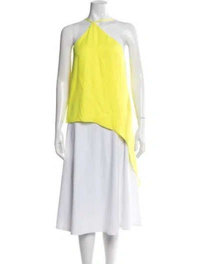 Pre-owned Mason Silk Halterneck Tunic In Yellow