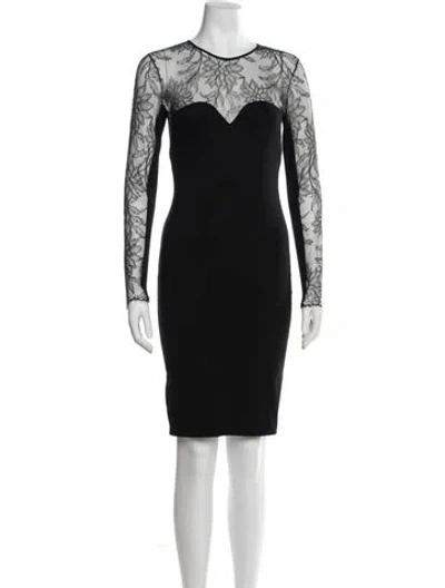 Pre-owned Mason Silk Knee-length Dress In Black