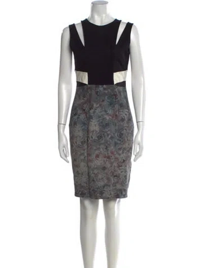Pre-owned Mason Silk Knee-length Dress In Black