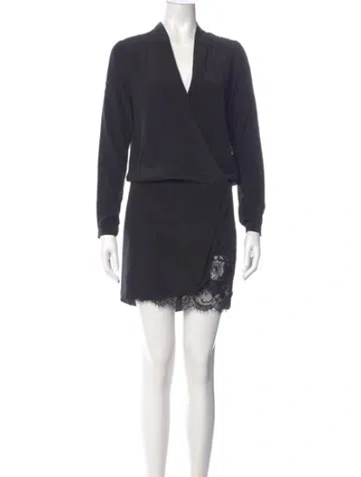 Pre-owned Mason Silk Knee-length Dress In Gray