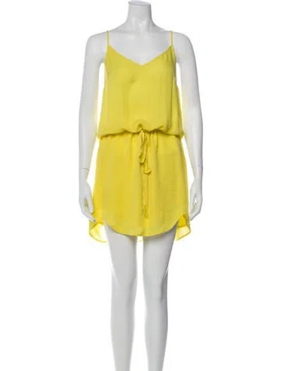 Pre-owned Mason Silk Knee-length Dress In Yellow