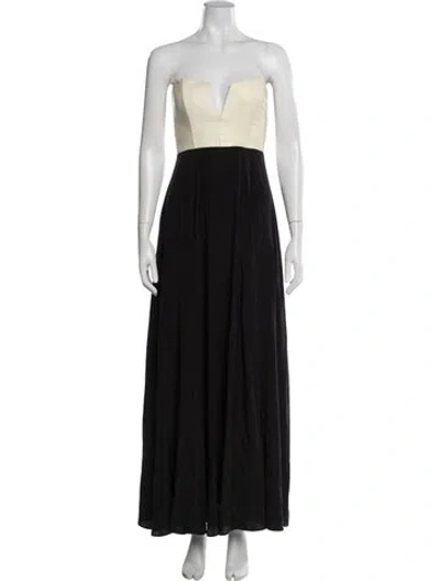 Pre-owned Mason Silk Long Dress In Black
