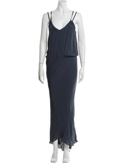 Pre-owned Mason Silk Long Dress In Blue