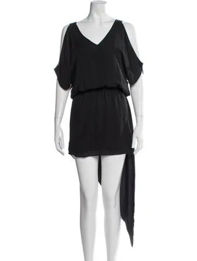 Pre-owned Mason Silk Long Dress In Gray