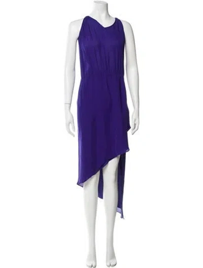 Pre-owned Mason Silk Long Dress In Purple