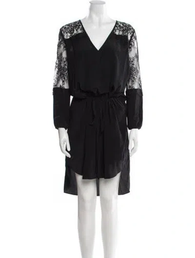 Pre-owned Mason Silk Midi Length Dress In Black