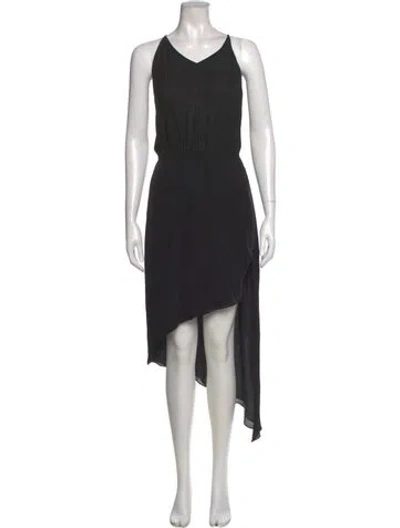 Pre-owned Mason Silk Midi Length Dress In Black