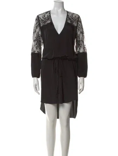 Pre-owned Mason Silk Midi Length Dress In Black