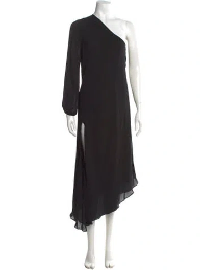 Pre-owned Mason Silk Midi Length Dress In Black