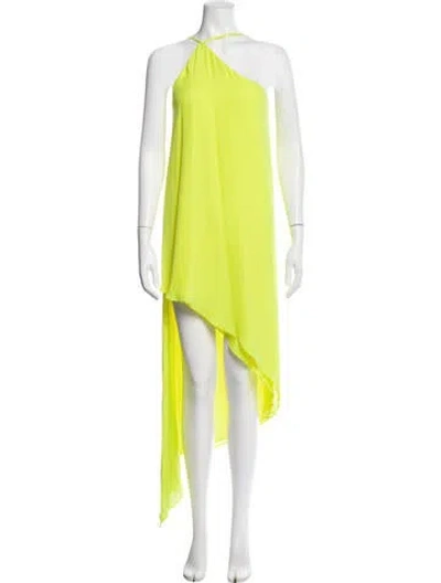 Pre-owned Mason Silk Midi Length Dress W/ Tags In Yellow