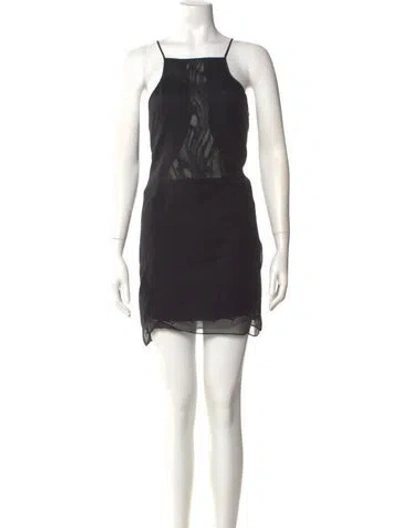 Pre-owned Mason Silk Mini Dress In Black