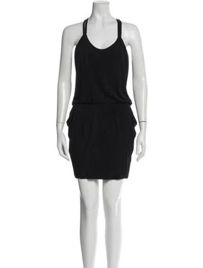 Pre-owned Mason Silk Mini Dress In Black